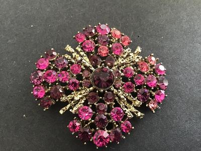 Vintage Large Rhinestone Brooch