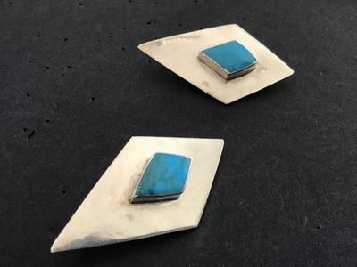 Hencho Mexico Tested Silver Large Clip on Earrings