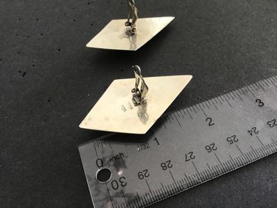 Hencho Mexico Tested Silver Large Clip on Earrings