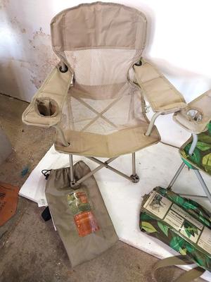 TWO FISHING/CAMPING FOLDING CHAIRS