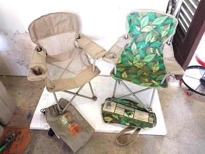 TWO FISHING/CAMPING FOLDING CHAIRS