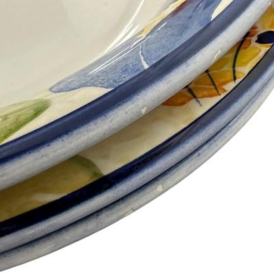 Sale Photo Thumbnail #852: 3 Dansk Floral Large Bowls Made in Italy- a few tiny nicks as shown in photos