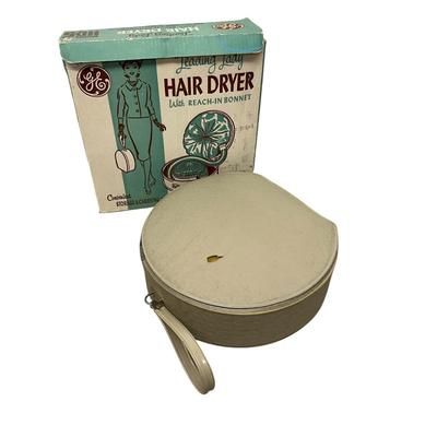 Sale Photo Thumbnail #862: GE Vintage Hair Dryer in Original Suitcase and Box with Tested/Works