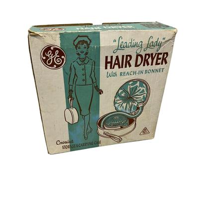 Sale Photo Thumbnail #861: GE Vintage Hair Dryer in Original Suitcase and Box with Tested/Works