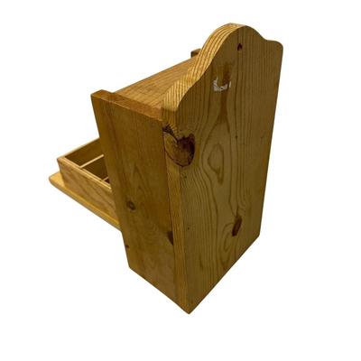 Sale Photo Thumbnail #896: Wooden Box with Compartments (Handmade?) 15" tall, hole to hang