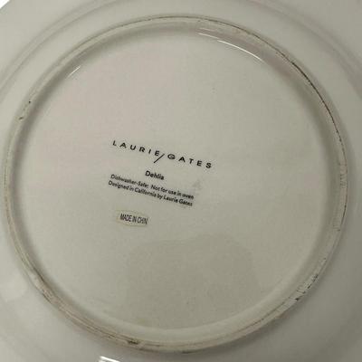 Sale Photo Thumbnail #949: 2 Laurie Gates "Dehlia" Dinner Plates 9.5" Floral- no chips
