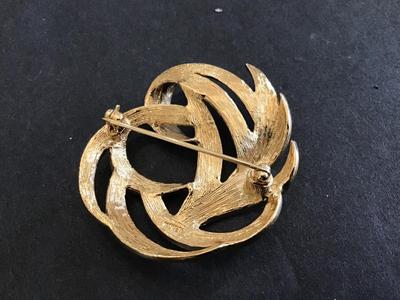 Monet Gold Tone Brooch
