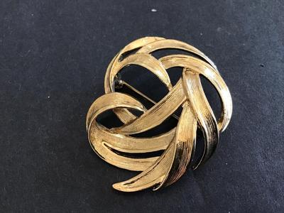 Monet Gold Tone Brooch