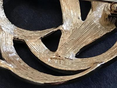 Monet Gold Tone Brooch
