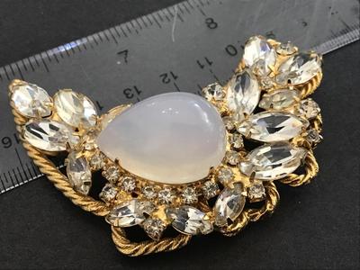 Rhinestone High Domed Clear Rhinestone Center is Lucite Stone