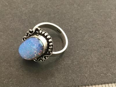 925 Ring Blue Sparkles