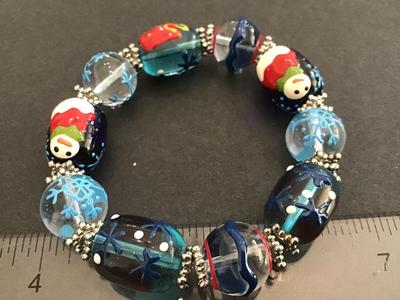 Glass Holiday Bracelet