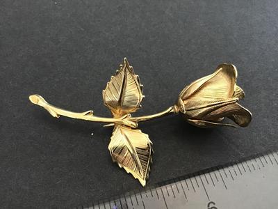 Vintage Gold Rose pin
