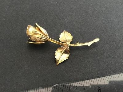 Vintage Gold Rose pin