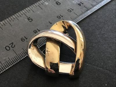 2 Tone Heart Brooch