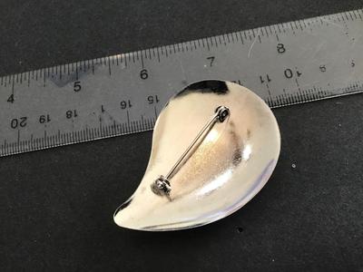 Silvertone Modernist Brooch