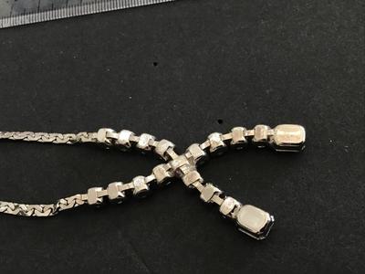 Vintage Rhinestone X Necklace