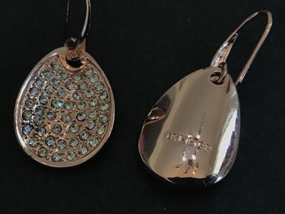Rose Gold Tone Earrings Marked