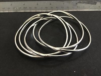 Silver Tone Bangles