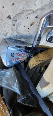 Vintage Golf Bag With Clubs And Balls