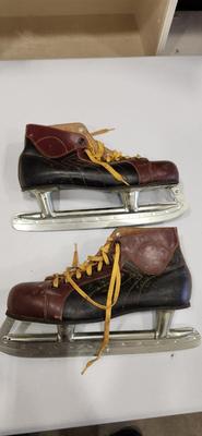 Vintage Brown Ice Skates