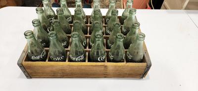 Wood Crate Of Coca-Cola Glass Bottles