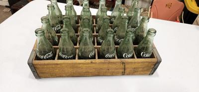 Wood Crate Of Coca-Cola Glass Bottles