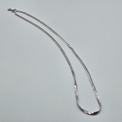 LOT 90: Sterling Silver Jewelry Including Bangle Bracelet with Matching Ring, Chain, and Poodle Pin /21.6 gtw