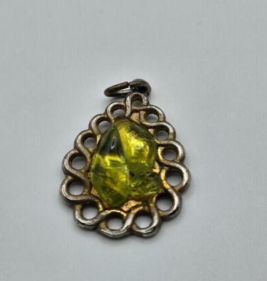 LOT 91: Beautiful Vintage Green Bead Necklace, Gold-tone Chain with Multiple Charms, Clip Earrings, and More
