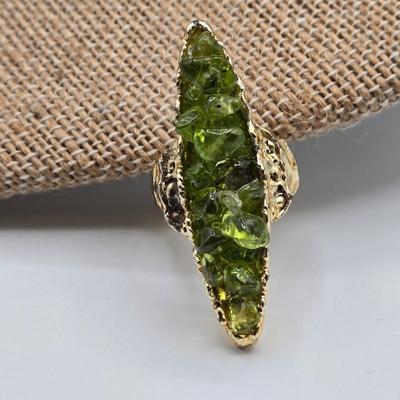 LOT 91: Beautiful Vintage Green Bead Necklace, Gold-tone Chain with Multiple Charms, Clip Earrings, and More