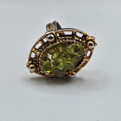 LOT 91: Beautiful Vintage Green Bead Necklace, Gold-tone Chain with Multiple Charms, Clip Earrings, and More