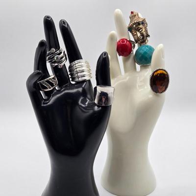 LOT 94: Multiple Styles and Colors of Rings
