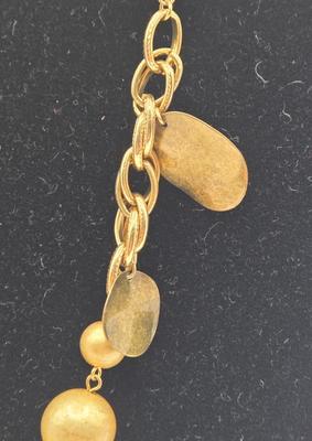 LOT 99: Multiple Gold-tone Necklaces and Chains and Pair of Earrings