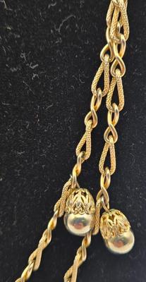 LOT 99: Multiple Gold-tone Necklaces and Chains and Pair of Earrings