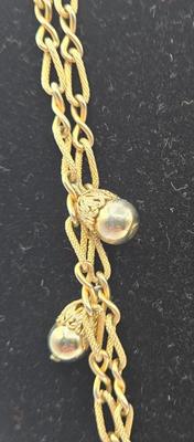 LOT 99: Multiple Gold-tone Necklaces and Chains and Pair of Earrings
