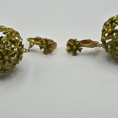 LOT 103: Vintage Bracelets with Matching Clip Earrings and Brooches with Matching Clip Earrings