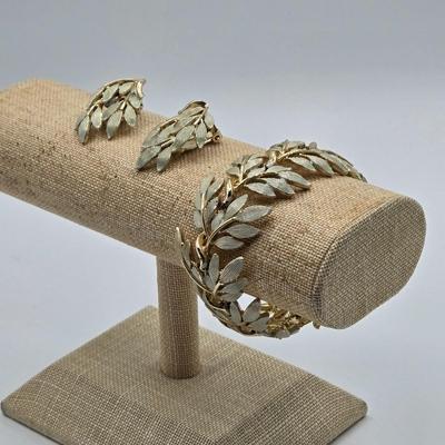 LOT 103: Vintage Bracelets with Matching Clip Earrings and Brooches with Matching Clip Earrings
