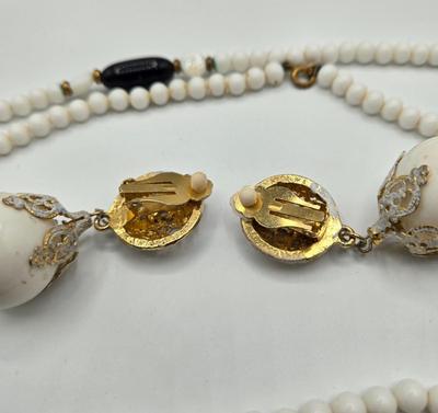 LOT Variety of Vintage Jewelry Including Beaded Necklaces, Clip Earrings, and More