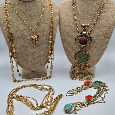 LOT 105: Multiple Vintage Necklaces