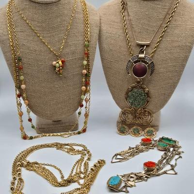 LOT 105: Multiple Vintage Necklaces