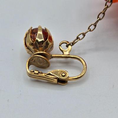 LOT 110: Multiple Necklaces with Matching Clip Earrings and More