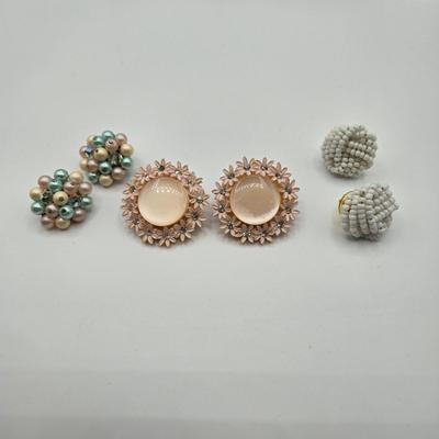 LOT 110: Multiple Necklaces with Matching Clip Earrings and More