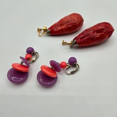 LOT 110: Multiple Necklaces with Matching Clip Earrings and More