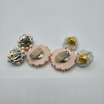 LOT 110: Multiple Necklaces with Matching Clip Earrings and More