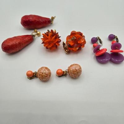 LOT 110: Multiple Necklaces with Matching Clip Earrings and More