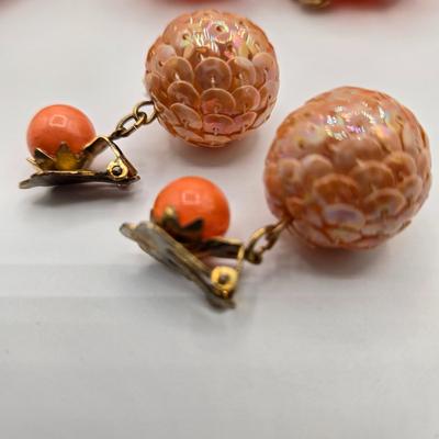 LOT 110: Multiple Necklaces with Matching Clip Earrings and More