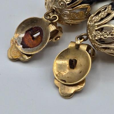 LOT 114: Vintage Jewelry Including Necklaces, Clip Earrings, and More