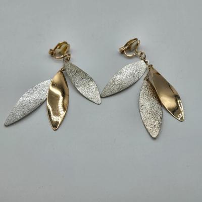 LOT 115: Gold-tone Choker Necklace, Clip Earrings, Pierced Earrings and Coil Watch Bracelet