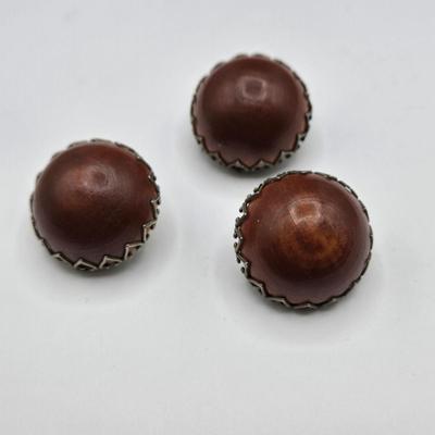 LOT 117: Multiple Wood-tone Necklaces and Clip Earrings