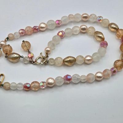 LOT Vintage Beaded Necklaces, Bracelets, and Clip Earrings
